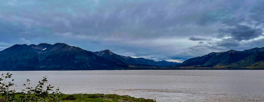 The view across the water at Turnagain Arm outside of Anchorage.