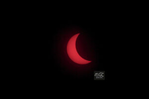 The April 8th solar eclipse at its maximum of 62.9% in the north central Florida area.